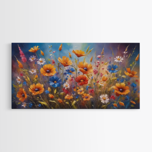 Πολύχρωμος καμβάς από αγριολούλουδα 2