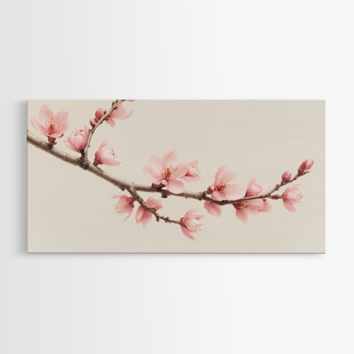 Ροζ Ανθισμένο Κλαδί σε Απαλό Φόντο 1