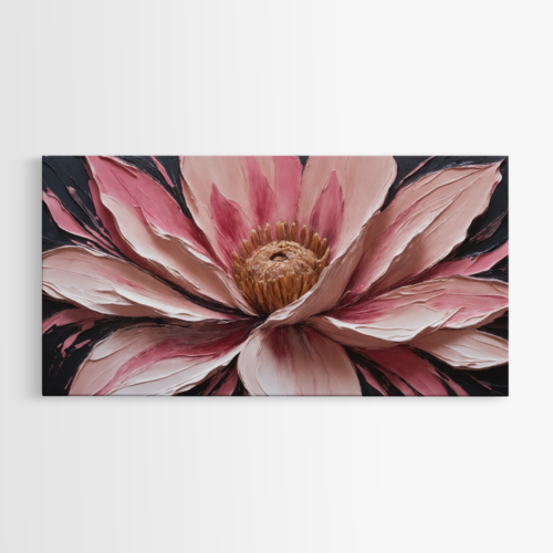 Ροζ λουλούδι σε μαύρο φόντο