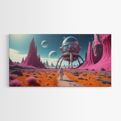 Αστροναύτης σε Πολύχρωμο Εξωγήινο Έδαφος