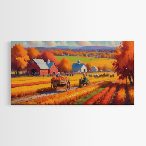 Εποχή Συγκομιδής σε Ρουστίκ Αγροτικό Τοπίο