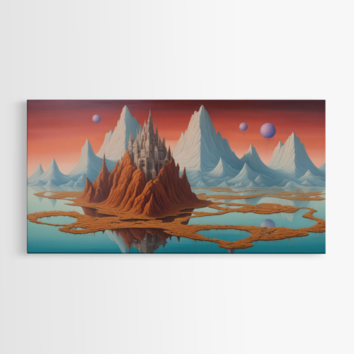 Φανταστικό Κάστρο ανάμεσα σε Σφαίρες και Βουνά