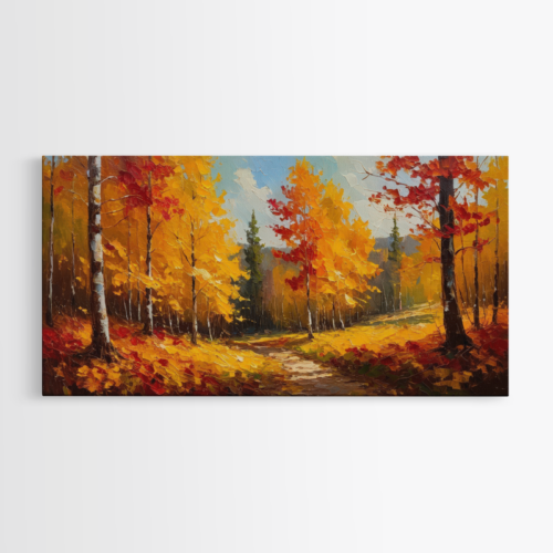 Φθινοπωρινό Τοπίο με Πολύχρωμα Δέντρα