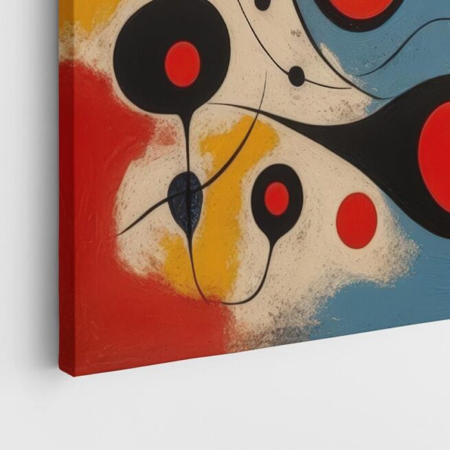 Πολύχρωμοι Κύκλοι και Καμπύλες σε Αφηρημένο Καμβά