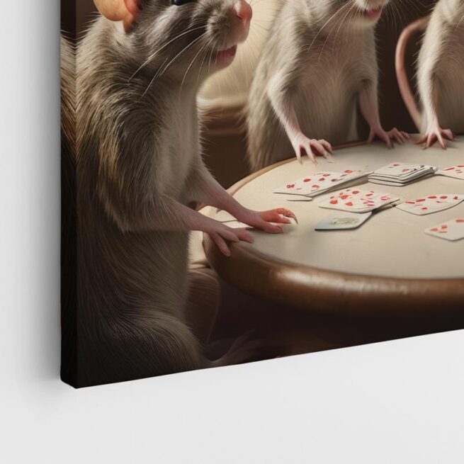 Ποντίκια που Παίζουν Πόκερ σε Ζεστό Σαλόνι