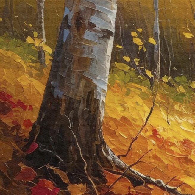 Χρυσές και κόκκινες αποχρώσεις σε φθινοπωρινό μονοπάτι