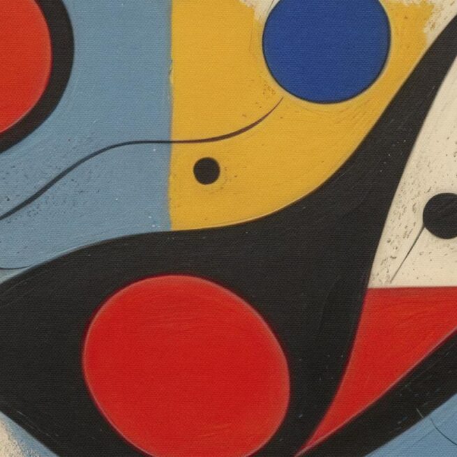 Πολύχρωμοι Κύκλοι και Καμπύλες σε Αφηρημένο Καμβά