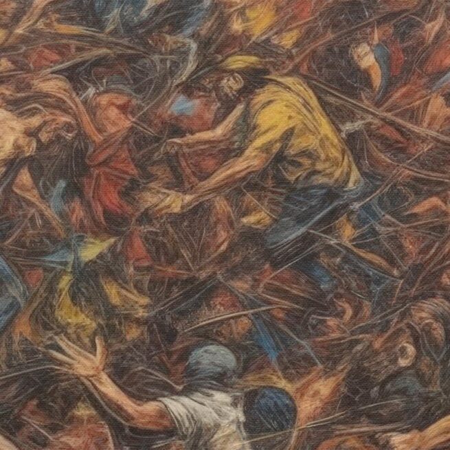 Χαοτική Σύγκρουση σε Έντονα Χρώματα