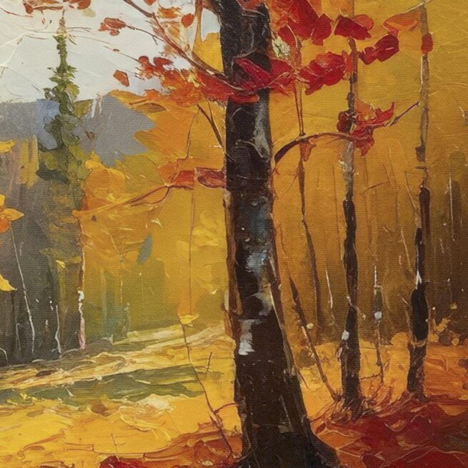 Φθινοπωρινό Τοπίο με Πολύχρωμα Δέντρα