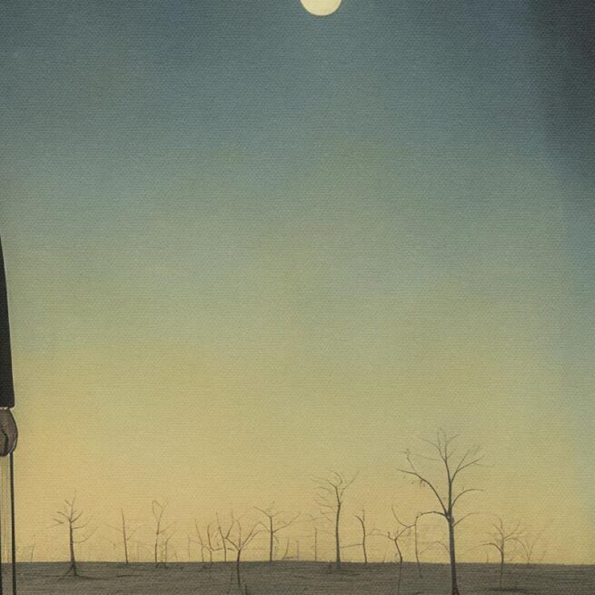 Μυστηριώδης μορφή δίπλα σε κόκκινο θόλο