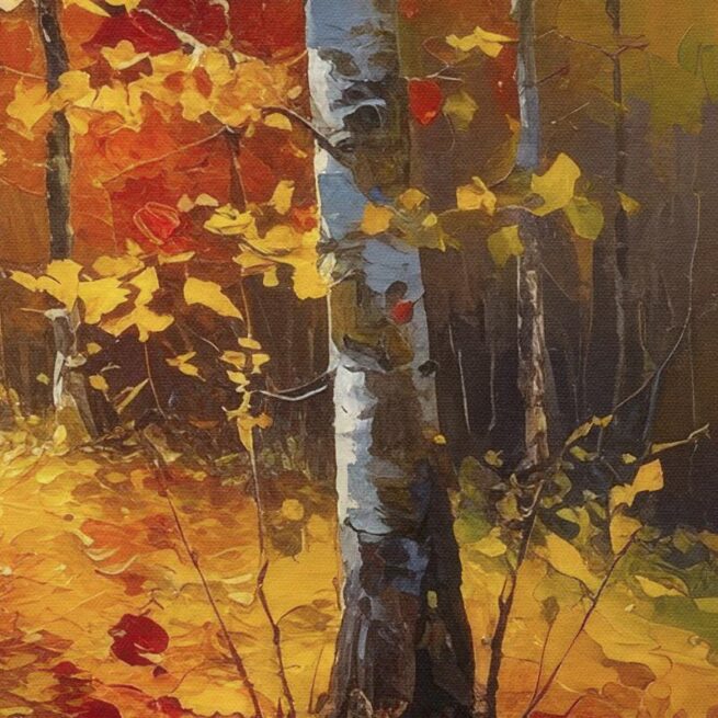 Χρυσές και κόκκινες αποχρώσεις σε φθινοπωρινό μονοπάτι